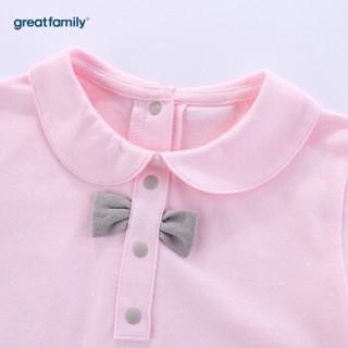 歌瑞家（greatfamily）童装女童长袖T恤春季新款儿童上衣女孩长袖T恤打底衫 粉色90