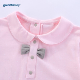 歌瑞家(greatfamily)童装女童长袖T恤春季新款儿童上衣女孩长袖T恤打底衫 粉色90
