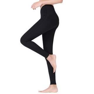奥义 小黑裤 瑜伽服女紧身运动裤 跑步健身长裤 黑色S