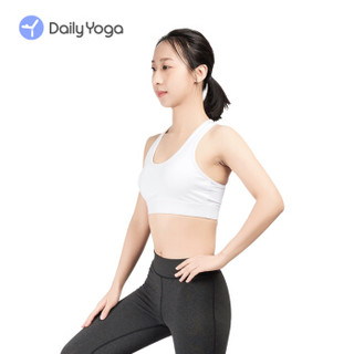 每日瑜伽 Daily Yoga 新款运动内衣 浅月跑步防震瑜伽健身bra 镂空美背紧身速干瑜伽内衣 夜空黑 XL码