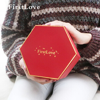 FirstLove 红色玫瑰永生花项链礼盒 同城鲜花速递520情人节母亲节生日礼物结婚纪念日创意礼品送女生朋友妈妈