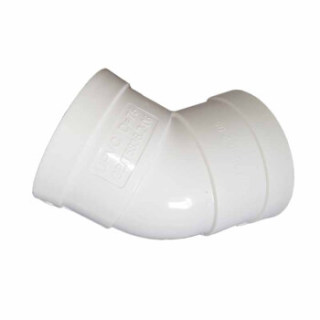 语塑 PVC排水管材管件 PS0704 45度弯头 DN160 工地工程款 5个装 CCJC