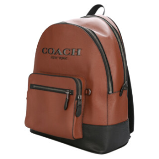 COACH 蔻驰 奢侈品 男士皮质双肩包 F37802QBSAE马鞍棕