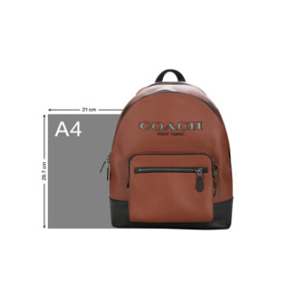 COACH 蔻驰 奢侈品 男士皮质双肩包 F37802QBSAE马鞍棕