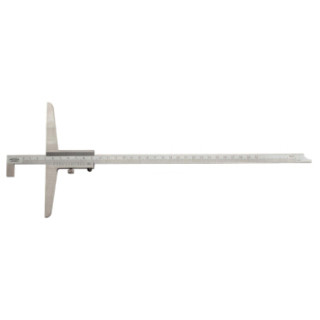 德国派尔沙(PREISSER)0286 5044 公英制弯头双面深度卡尺(量具钢材质) 0-250mm / 0.05mm 钢制