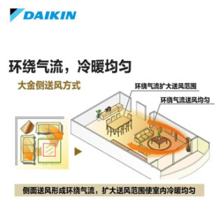 大金(DAIKIN) 3匹 变频 冷暖 空调柜机 FVXB372SC-N(金色)