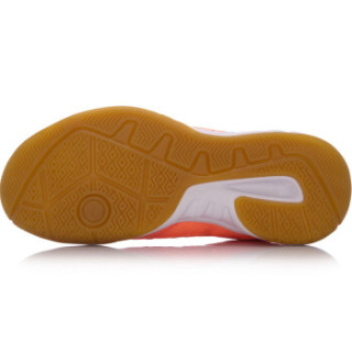 LI-NING 李宁 羽毛球系列女子羽毛球训练鞋 AYTN042 荧光浅橙/水池蓝 35.5码