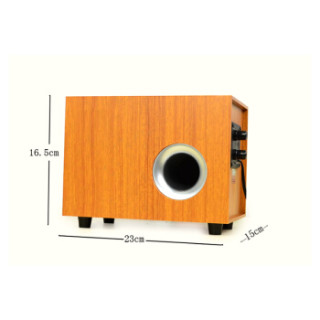 暴享 (BAOX)BM-210笔记本台式电脑通用音响立体声2.1组合音响低音炮 多媒体音箱木质音箱