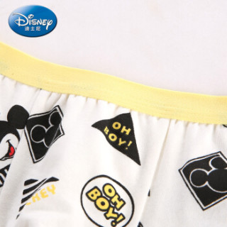 迪士尼 Disney 自营童装男童中小童平角内裤两连包2019春夏新款 DA922HW59 白底满印 蓝白条 120