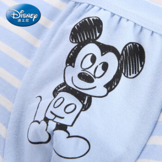 迪士尼 Disney 自营童装男童中小童平角内裤两连包2019春夏新款 DA922HW59 白底满印 蓝白条 120