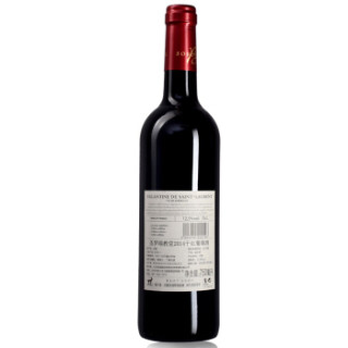 法国进口红酒 波尔多AOC 圣罗瑞教堂干红葡萄酒 2014年 整箱装 750ml*6瓶