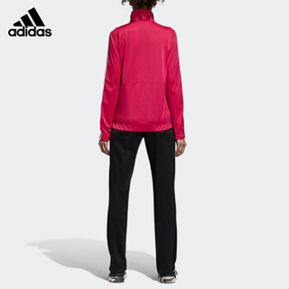 adidas 阿迪达斯 运动服套装健身训练羽毛球服跑步运动服女款 CY3518 粉黑 M码