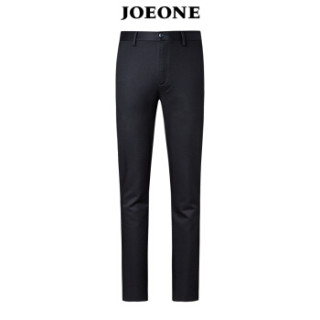 九牧王(JOEONE)休闲裤 男士2018年秋季新款商务休闲男裤185/104C黑色JB185044T
