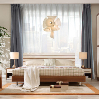 A家家具 床 现代简约 A008-180 浅色 纳米板 180cm*200cm