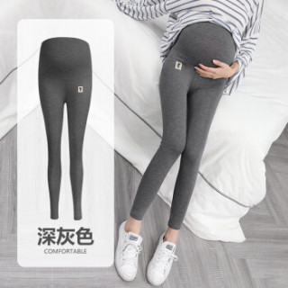 凡淑 2018秋季新品韩版女装大码孕妇打底裤外穿宽松托腹裤休闲裤 HC0902-04FS 黑色 M