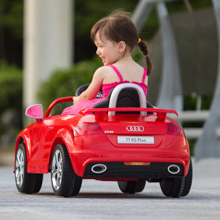 智乐堡 CHILOKBO*双驱*奥迪TT儿童电动汽车男女宝宝玩具车四轮可坐人带遥控小孩电瓶车 红色 676R