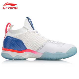 LI-NING 李宁 全新音爆2.0女子一体织袜套缓震耐磨防滑羽毛球专业鞋 AYZP002-1 标准白 38码