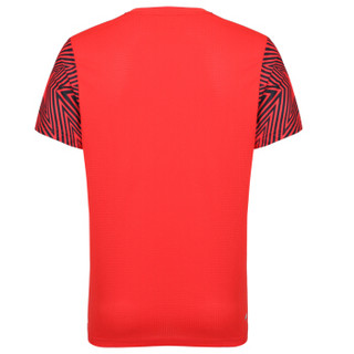 KASON 凯胜 男款羽毛球运动服短袖比赛上衣速干透气 FAYK033-2 红色 3XL码