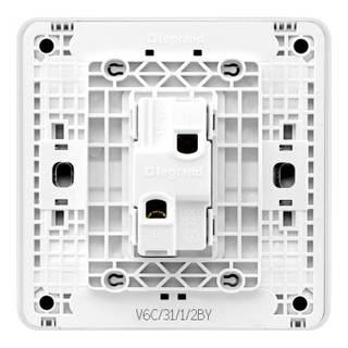 罗格朗 LEGRAND 开关插座面板 逸典玉兰白单开单控带荧光开关