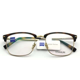 蔡司眼镜（Zeiss Eyewear）男女款 全框金色玳瑁色镜框眼镜框眼镜架 ZS-30008-F019 53MM