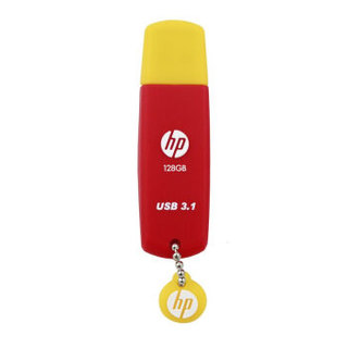 惠普（HP）128GB USB3.1 U盘 X788W 抗震防尘 防掉盖设计 高速传输红色U盘
