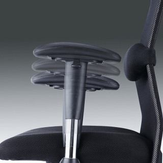 山业 透气网格电脑椅 办公椅 人体工学记忆棉坐垫椅 可倾仰 可转动扶手  高靠背 黑色 SNC-NET4BKN2