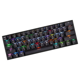 MOTOSPEED 摩豹 CK62 61键 双模无线机械键盘 黑色 高特青轴 RGB