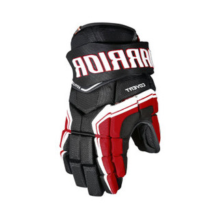 WARRIOR勇士美国冰球品牌 冰球装备手套QRE 黑/红/白 14码（冰球三大品牌之一纽巴伦旗下）成人款冰球护具