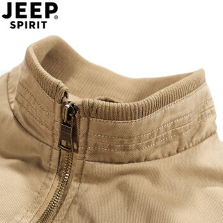 吉普 JEEP 马甲男 2019春季新款男士多口袋休闲背心加大码户外坎肩 L3577 卡其 2XL