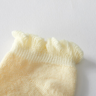 威尔贝鲁(WELLBER)婴儿纱袜宝宝夏季网眼透气短袜5双装清新色组合12-14cm