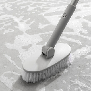 妙然长柄清洁地板刷可伸缩杆浴室瓷砖清洗卫生间硬毛刷子地砖刷