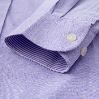 U.S. POLO ASSN. 衬衫男新款多色潮流休闲长袖衬衫纯棉修身美式白色衬衣5191107002 紫色 2XL