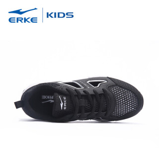 鸿星尔克（ERKE）儿童运动鞋男童鞋大童框子鞋跑鞋 63118203057 正黑/正白 37码