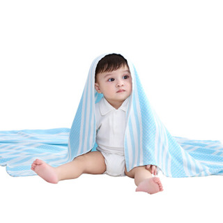 萌宝 Cutebaby 婴儿毛毯春夏婴儿毯子冰丝毯婴儿盖毯儿童小毛毯午睡毯夏凉被空调被宝宝毯子小毯子礼盒装天蓝