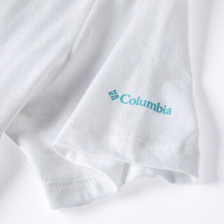 Columbia 哥伦比亚 T恤 男女 户外运动印花吸湿速干短袖圆领T恤 AR1263/AE0730 100（女） L