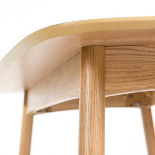 佳佰 佳佰 餐桌 北欧创意实木餐桌 现代简约日式小户型饭桌 长方形原木家用餐桌 深色1.2M餐桌