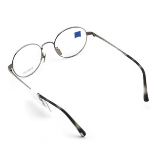 蔡司眼镜（Zeiss Eyewear）男女款 全框黑色镜框枪色镜腿眼镜框眼镜架 ZS-40007-F029 49MM
