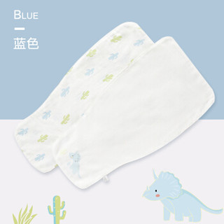 好孩子(GB) 吸汗巾 婴儿宝宝 夏季全棉卡通 侏罗纪公园纱布吸汗巾两条装蓝色