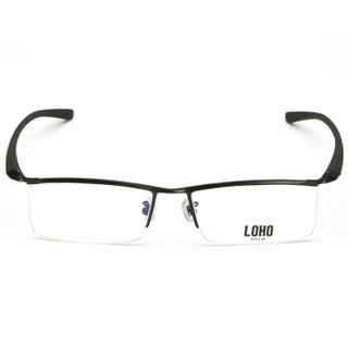 LOHO 眼镜框男近视眼镜运动眉线框眼镜架配近视镜片 P8398 镜框+1.667近视镜片