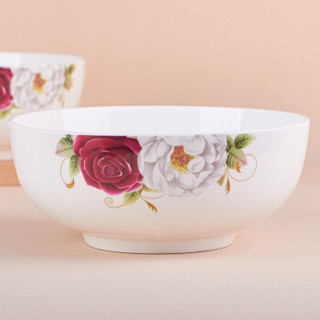 万毅汤碗 陶瓷碗套装(8英寸)面碗大汤碗今生最爱韩式碗(2只装)