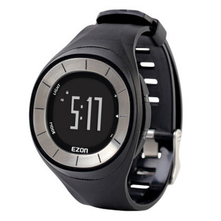 宜准(EZON)手表 户外运动系列计步器防水表时尚电子女表黑色T028B01