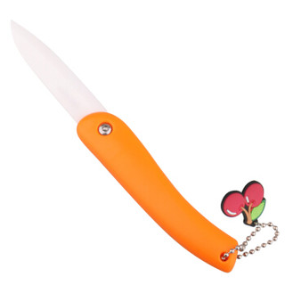 美瓷（MYCERA）陶瓷刀3寸切水果折叠刀具 厨房小刀 瓜果刀 辅食刀（橙色）ZDD01O