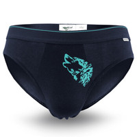 SEPTWOLVES 七匹狼 男士内裤 男三角内裤纯棉青年裤头啸天狼时尚潮流男生裤衩 4条混色装  L D3501