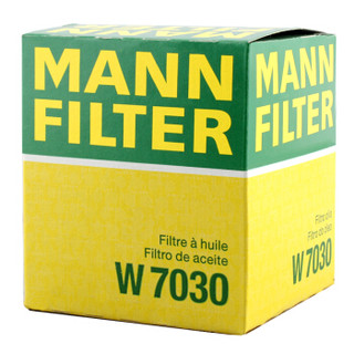 曼牌(MANNFILTER)机油滤清器/机滤/机油滤芯W7030(GL8S/自由光/指南者/自由客/名爵6/酷威/酷博/锋哲/Giulia)