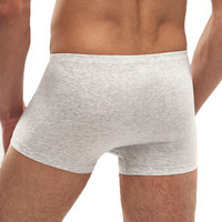 UM25 U棉系列男士中腰平角内裤棉质一片式剪裁无侧缝 理石灰 180 UM23AB1 (灰色、180、平角裤、棉质)