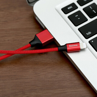 倍思（Baseus）苹果数据线2A快充手机充电线USB转电源数据线 适用于iPhoneX/8/5s/6s/7plus  1.2M 红色