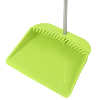 优利洁NewLeader 防风梳齿型扫把簸箕套装组合家用扫地扫水畚箕扫帚笤帚 铝合金杆塑料 绿色