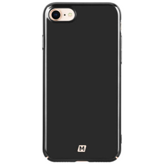 摩米士（MOMAX）苹果8/7手机壳 iPhone 8/7手机壳保护套 电镀金属质感指环支架防摔硬壳 4.7英寸黑色