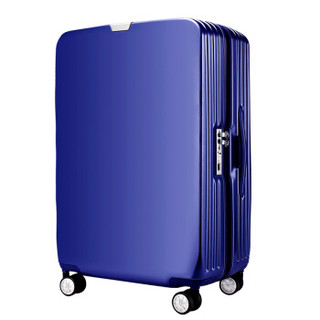 SUMMIT 拉杆箱PC812指纹解锁智能多功能防盗旅行箱登机行李箱 蓝色 20英寸
