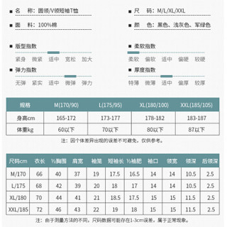 GUJIN 古今 男士纯棉青年男士短袖T恤男纯色韩版宽松休闲运动打底衫t恤男 EAGSJ52 圆领-灰色 XXL